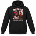 Trell Senior 2027 black Gildan hoodie placement mockup