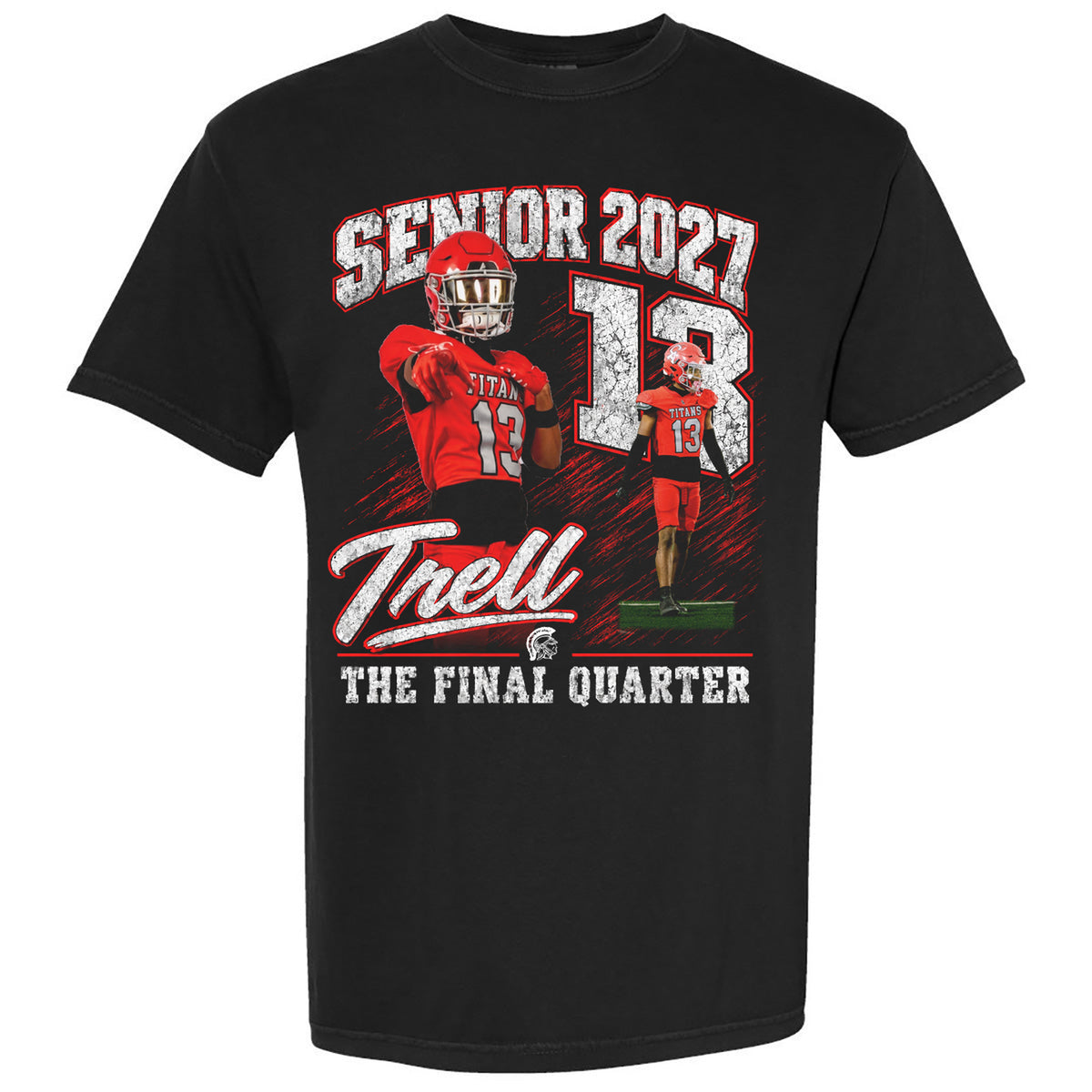 Trell senior 2027 black Comfort Colors shirt mockup